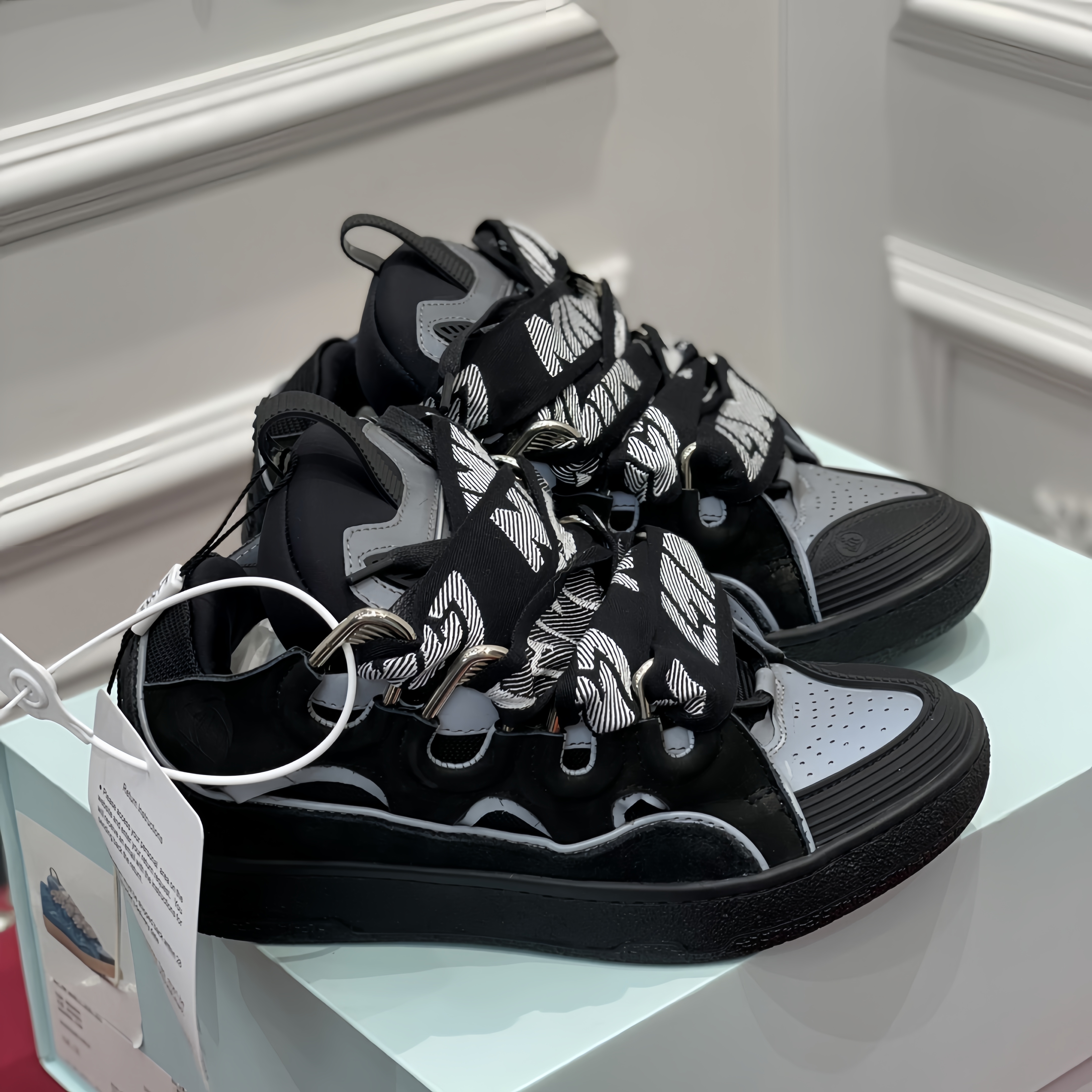 Lanvin Curb SneakerBlack Grey FM-SKRK11-REFL-P2210