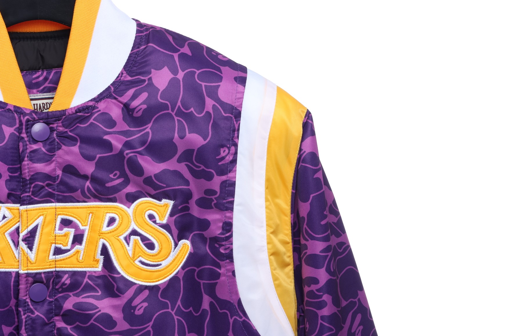 BAPE joint Zijin Lakers embroidered camouflage baseball jacket