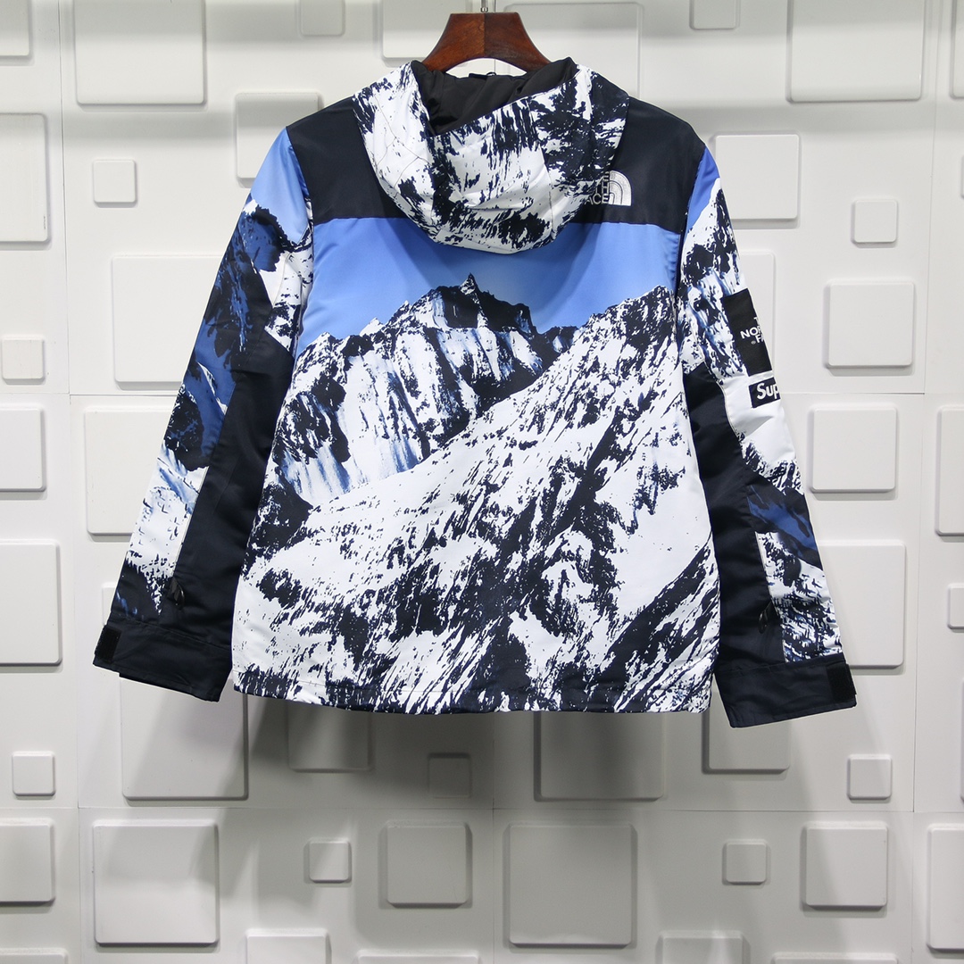 Suprem3 The North Face Mountain Parka Blue/White