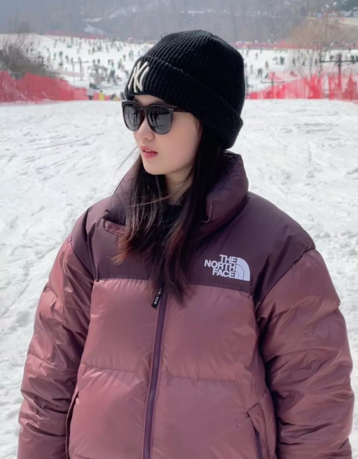 The North Face 96 red-brown down jacket