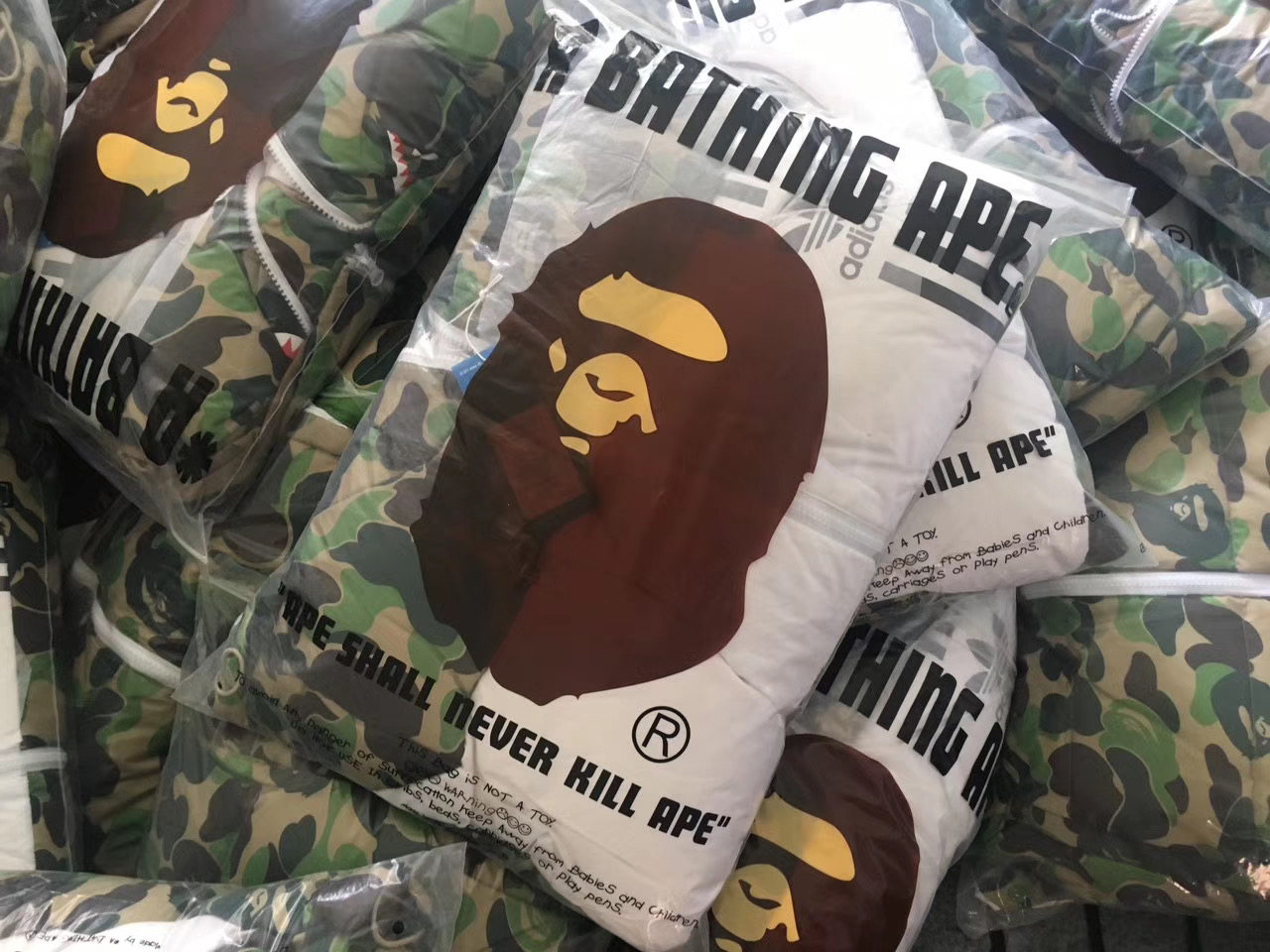 bape a bathing ape x Ad*s down jacket