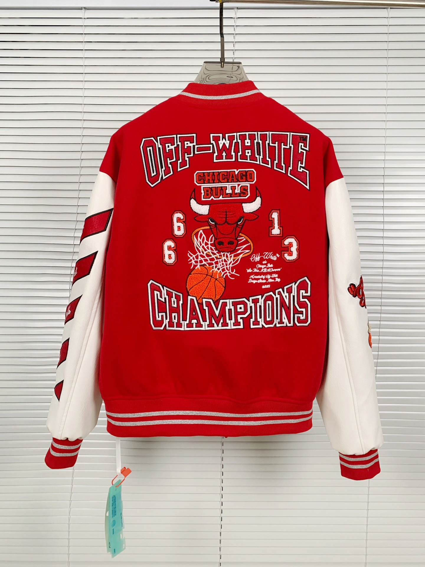 Off white Ow AC Chicago Bulls Varsity Jacket