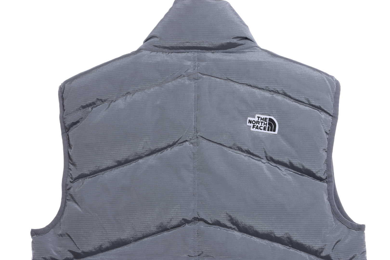 The North Face chest patch micro label down vest