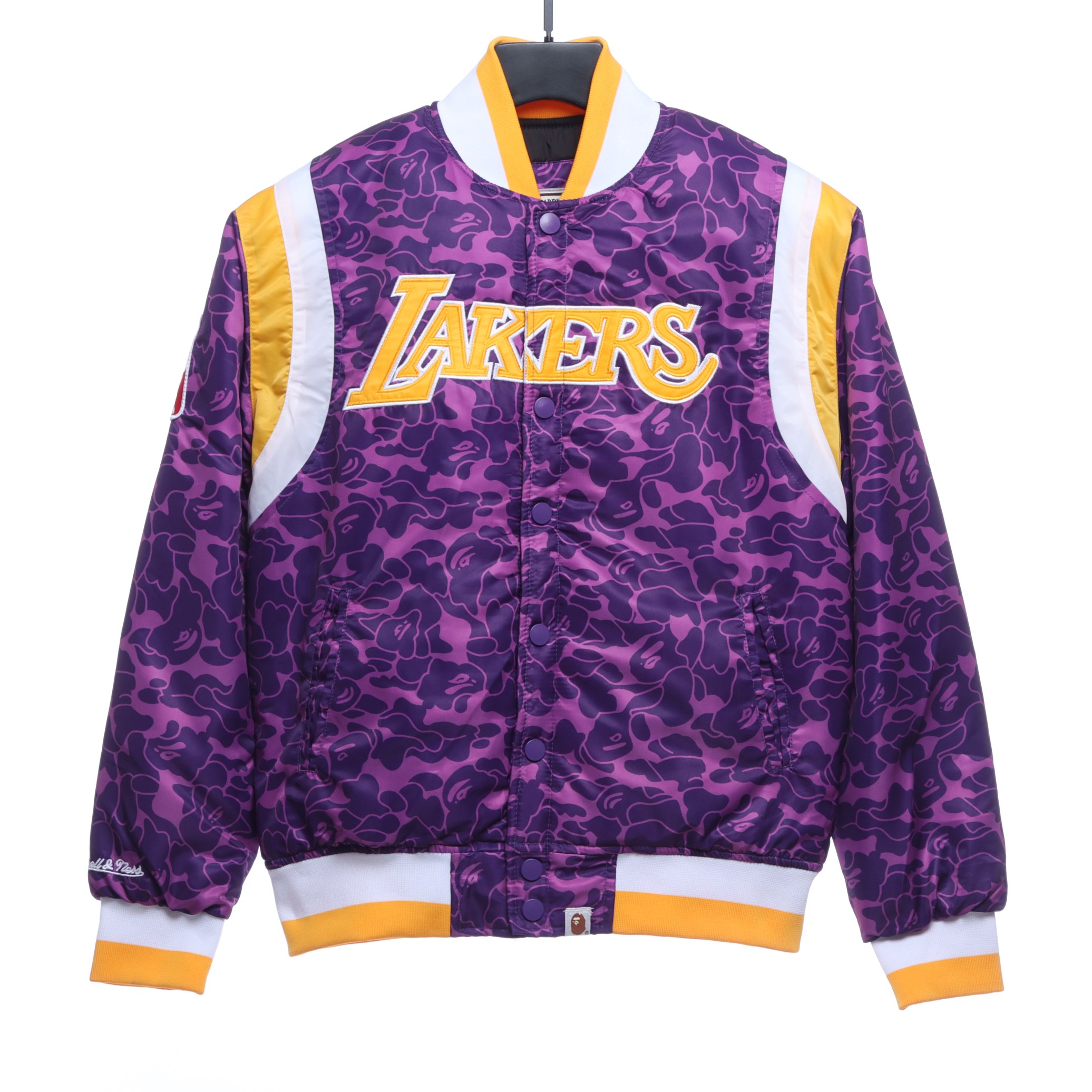 BAPE joint Zijin Lakers embroidered camouflage baseball jacket