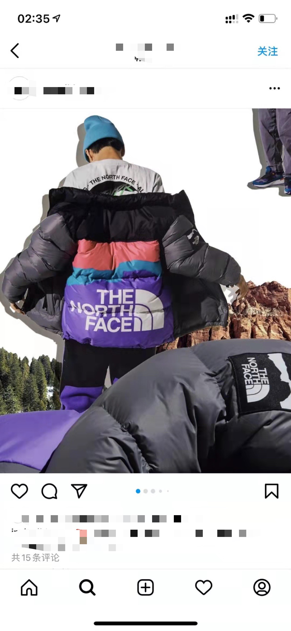 The North face colorful snow mountain print down jacket 2021