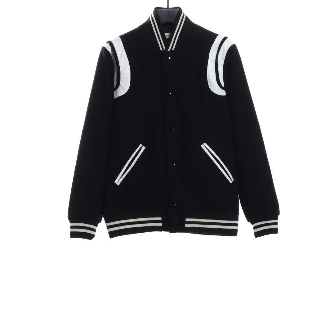 SLP Saint Laur Classic Leather Baseball Jersey