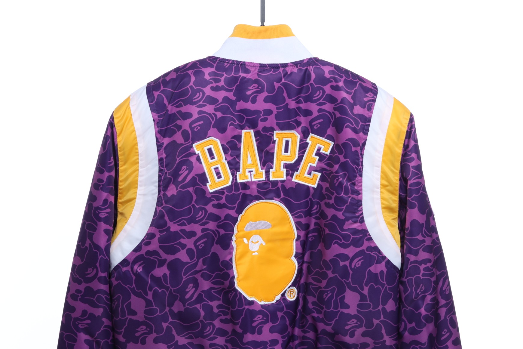 BAPE joint Zijin Lakers embroidered camouflage baseball jacket