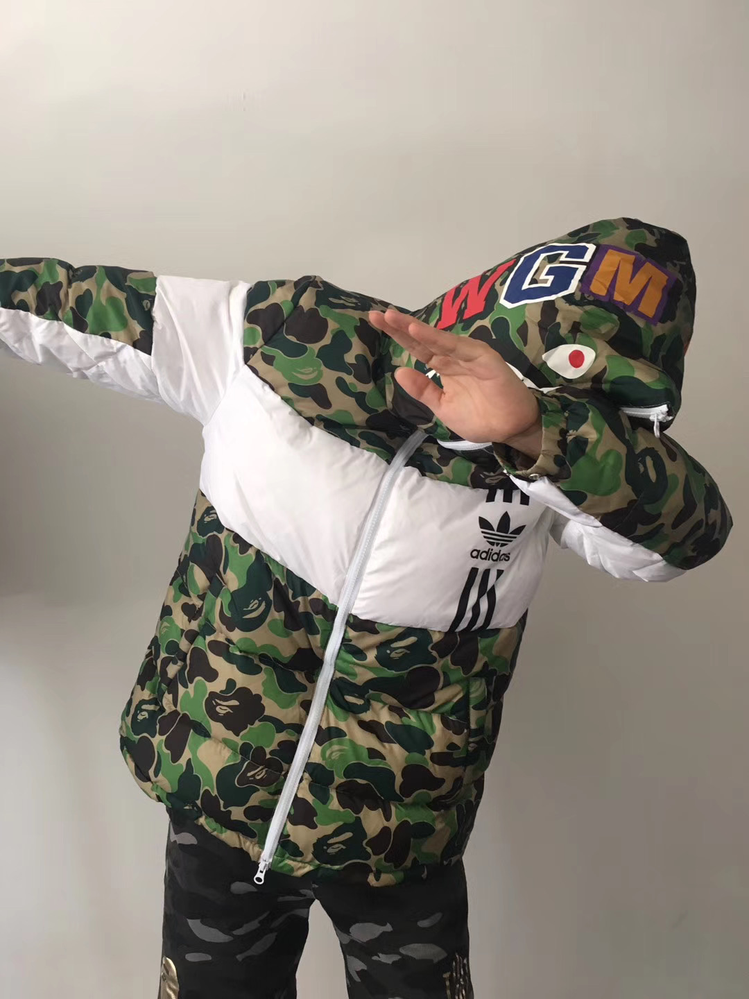 bape a bathing ape x Ad*s down jacket