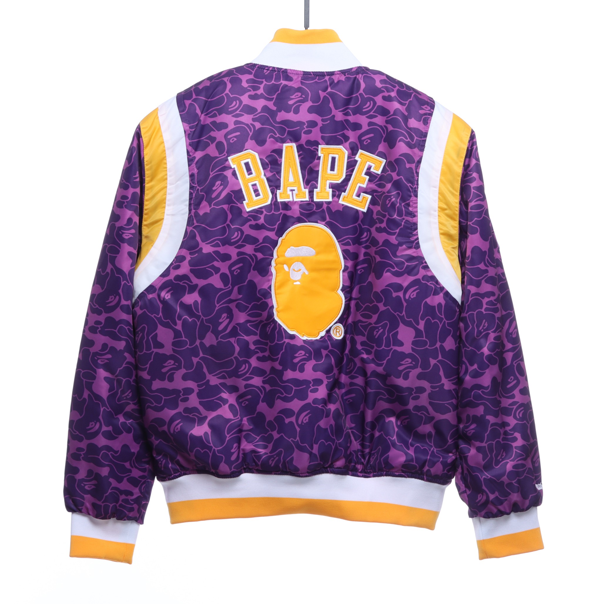 BAPE joint Zijin Lakers embroidered camouflage baseball jacket