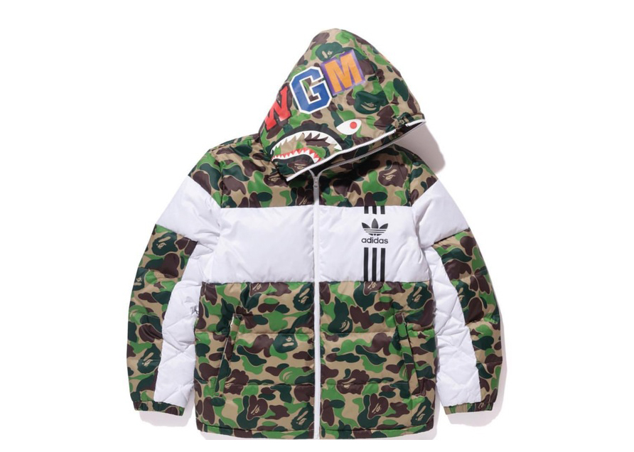 bape a bathing ape x Ad*s down jacket