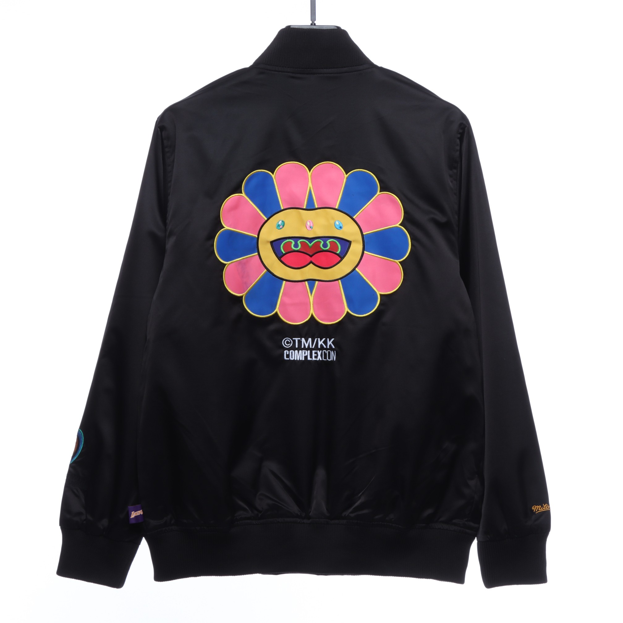 Takashi Murakami ComplexCon X LA Lakers M&N Satin Jacket Black