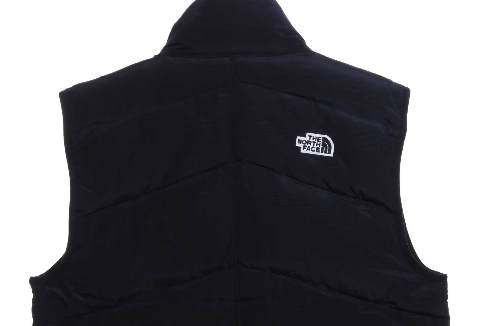 The North Face chest patch micro label down vest