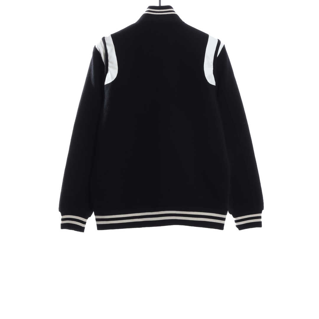 SLP Saint Laur Classic Leather Baseball Jersey