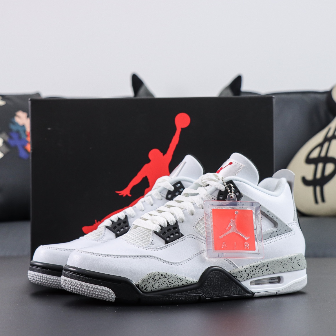 Max US16 Jordan 4 Retro White Cement 840606-192