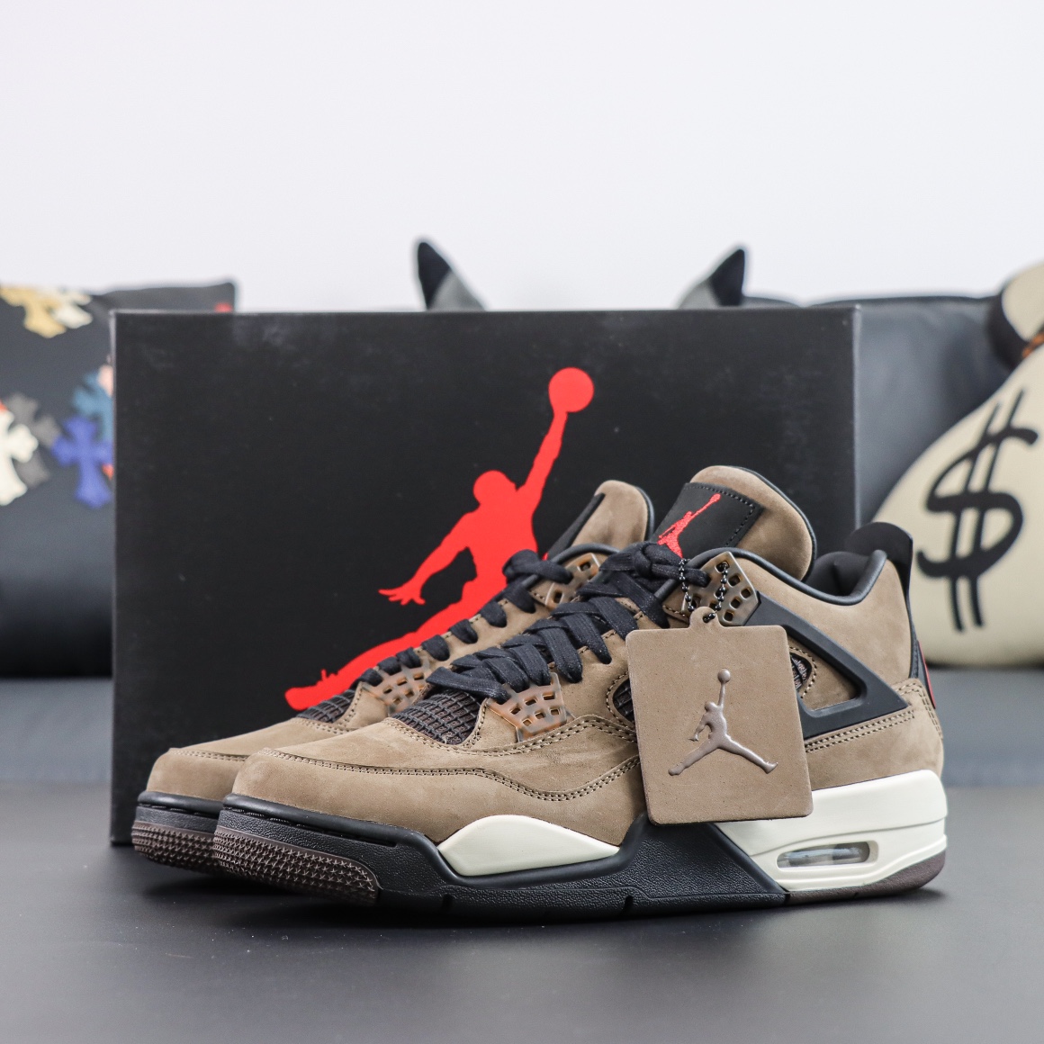 Max US16 Jordan 4 Retro Travis Scott Olive AJ4-882335