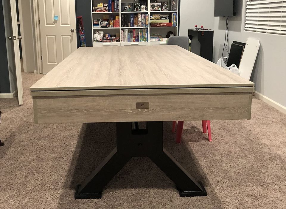 【Sports&Outdoors】Black Canyon 7' Pool Table with Dining Top Denive