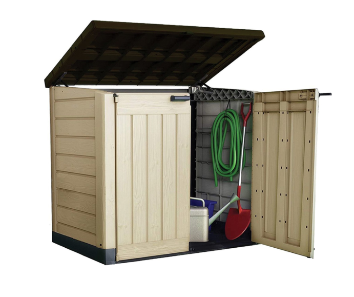 Keter Store It Out Max 1200L Outdoor Garden & Wheelie Bin Storage Shed Brown/Beige FURNITURE