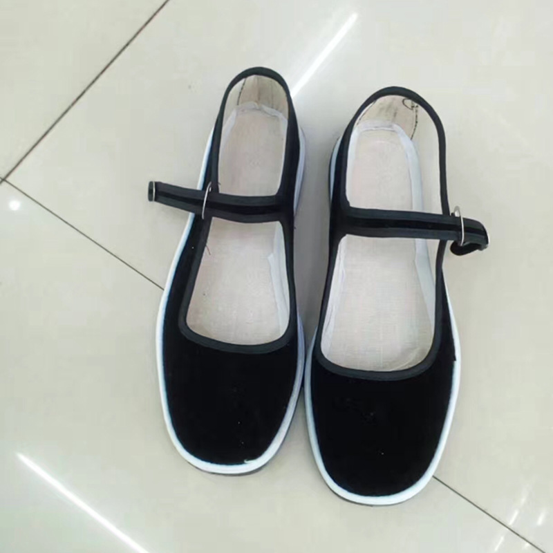 men's spring and autumn casual shoes black cloth shoes round mouth