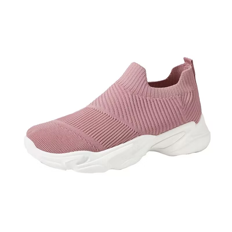 Women's Shoes 2023 New Women's Shoes Breathable Fly Woven Shoes Soft Soles Large Size Cloth Shoes Casual Mother's Shoes