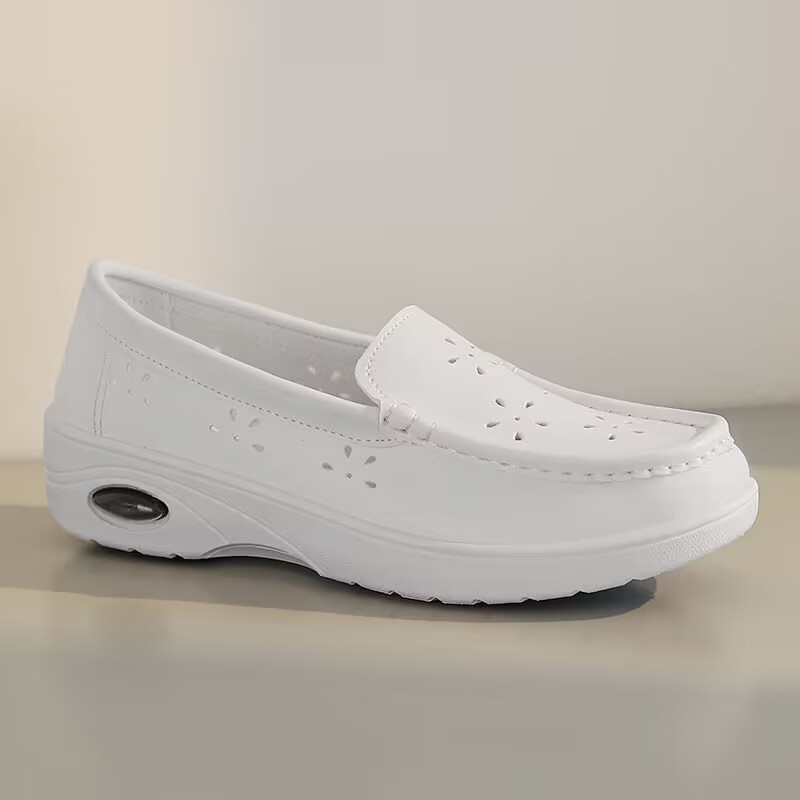 Women's Casual Flat White Shoes Summer Ladies Light Soft Shallow Mouth Loafers