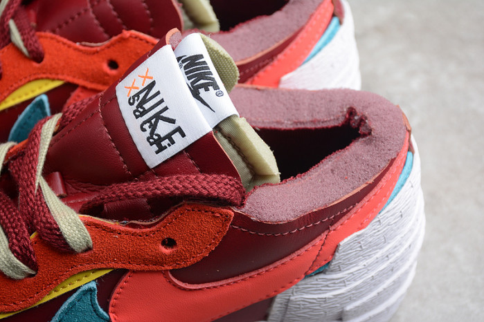 KAWS x sacai x Blazer Low Team Red DM7901-600