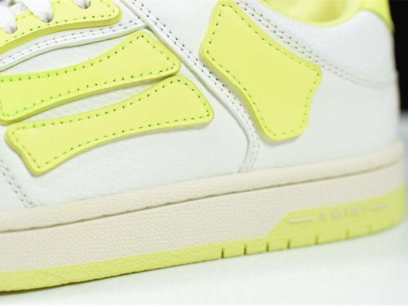 AMIRI Skel Top Low White Fluorescent Green WFS003-146