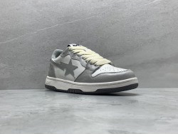 GT A Bathing Ape Bape Court Sta Light Grey Cream