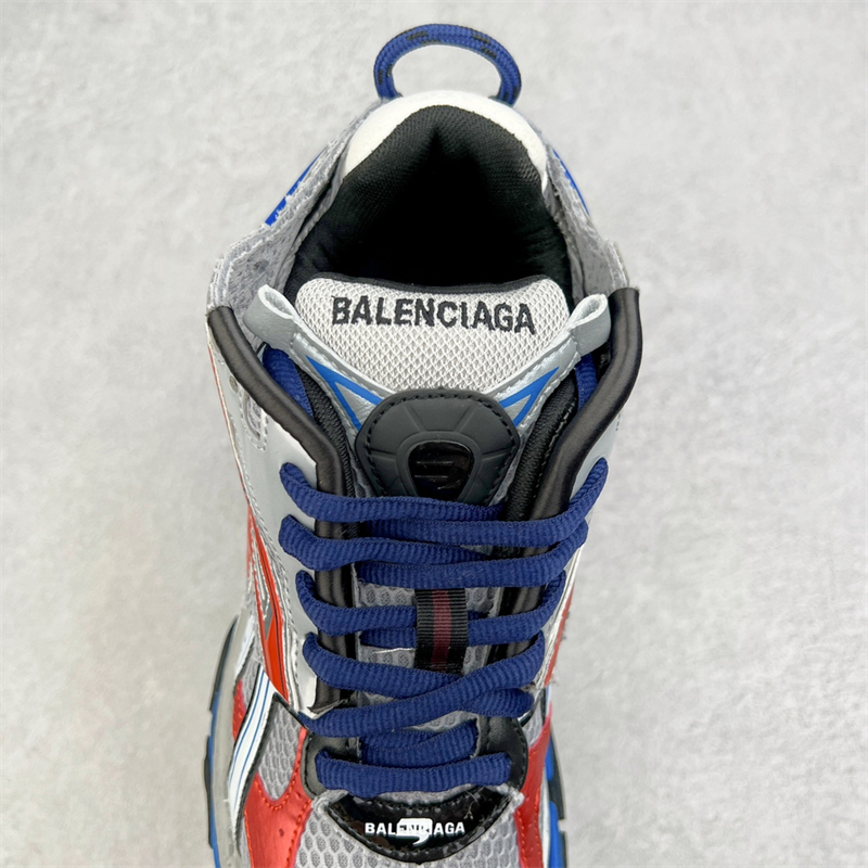 Balenciaga Runner Lace-Up Sneakers Gray Blue Red 677403W3RB61264