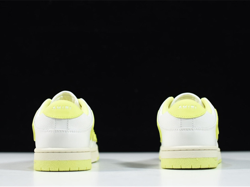 AMIRI Skel Top Low White Fluorescent Green WFS003-146