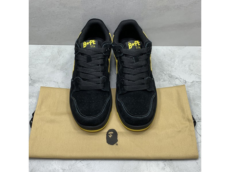 GT A Bathing Ape Bape Sk8 Sta Black Electric Yellow