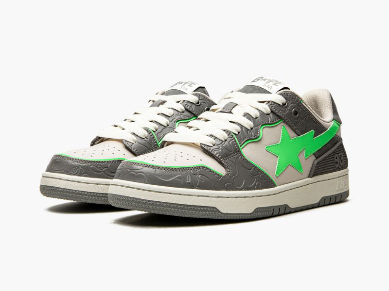 A BATHING APE® BAPE SK8 STA #4 M2 IT Beige/Grey/Green