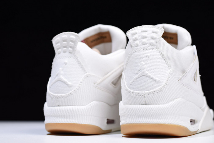 Levis x Air Jordan 4 White AO2571-100