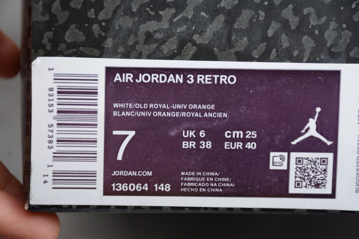 Air Jordan 3 Knicks" 136064-148