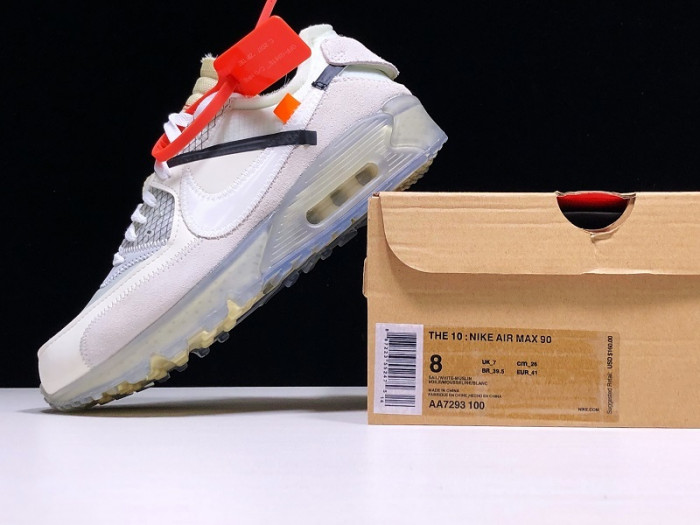 OFF-WHITE x Nike Air Max 90 Sail Muslin Virgil Abloh AA7293-100