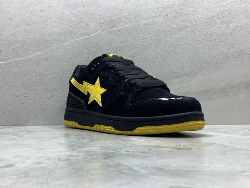 GT A Bathing Ape Bape Sk8 Sta Black Electric Yellow