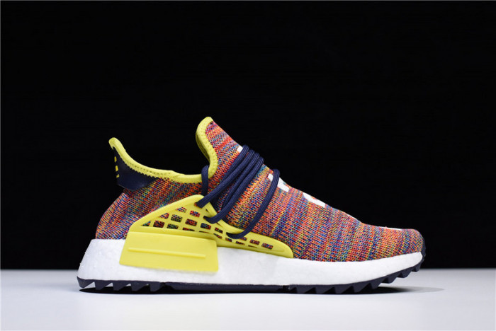 Pharrell x adidas mens NMD Hu Trail bold yellow-footwear white AC7360