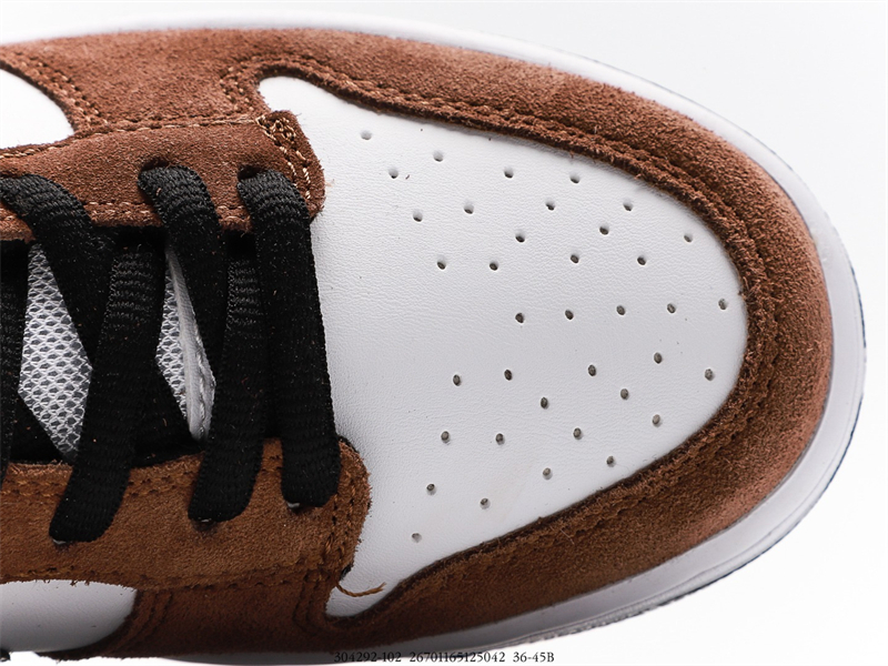 Nike SB Dunk Low White Black Trail End Brown 304292-102