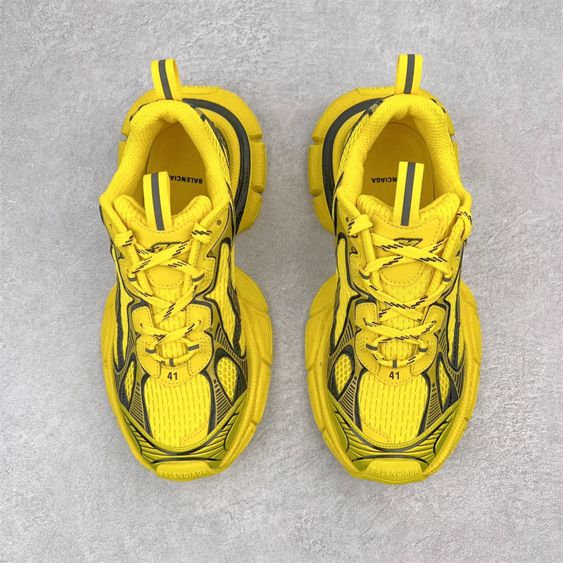 Balenciaga mesh tie yellow black 734734W3XL27010