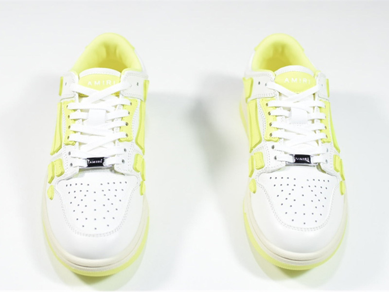 AMIRI Skel Top Low White Fluorescent Green WFS003-146