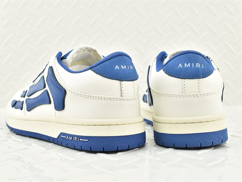 AMIRI Skel Top Low White Blue PS22MFS003-123