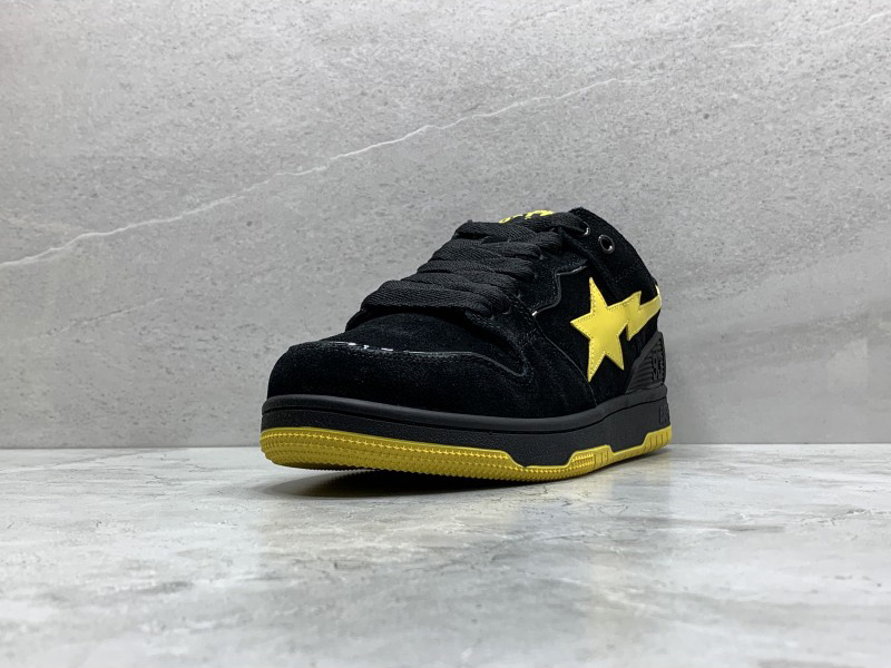 GT A Bathing Ape Bape Sk8 Sta Black Electric Yellow