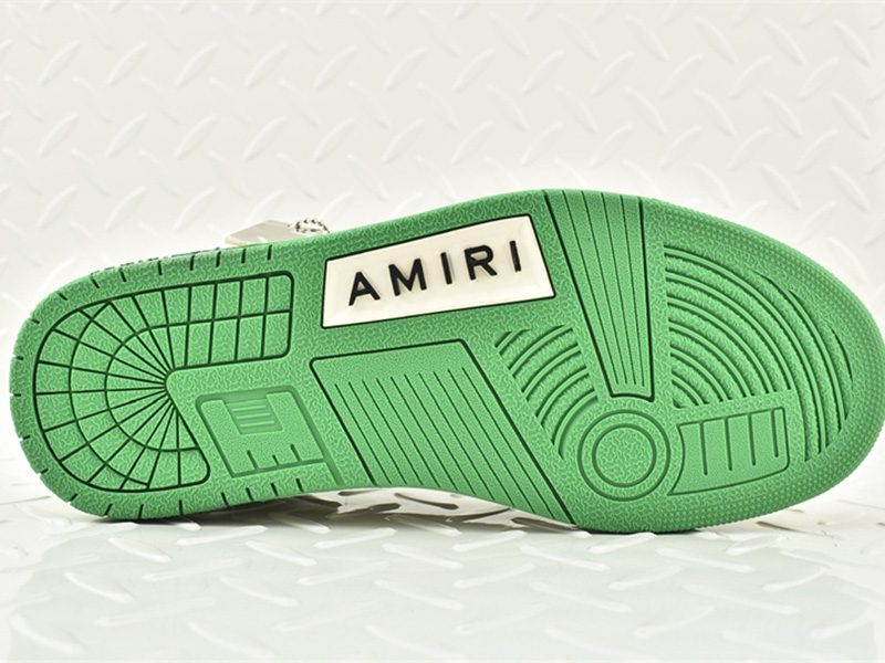 AMIRI Skel Top Low White Green MFS003-344