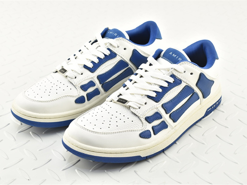 AMIRI Skel Top Low White Blue PS22MFS003-123