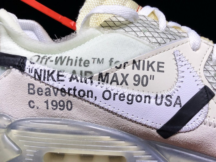 OFF-WHITE x Nike Air Max 90 Sail Muslin Virgil Abloh AA7293-100