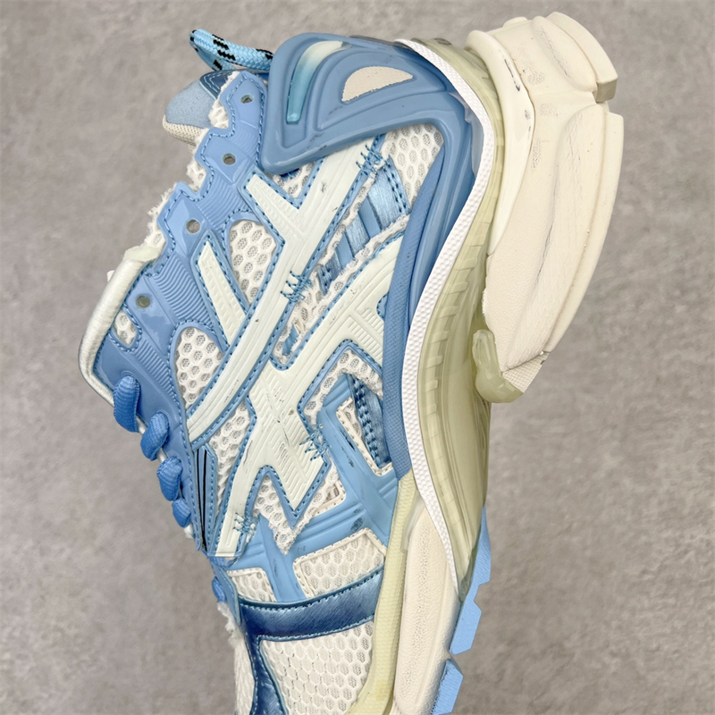 Balenciaga Runner Nylon Mesh Sneakers White Blue 677402W3RB29744