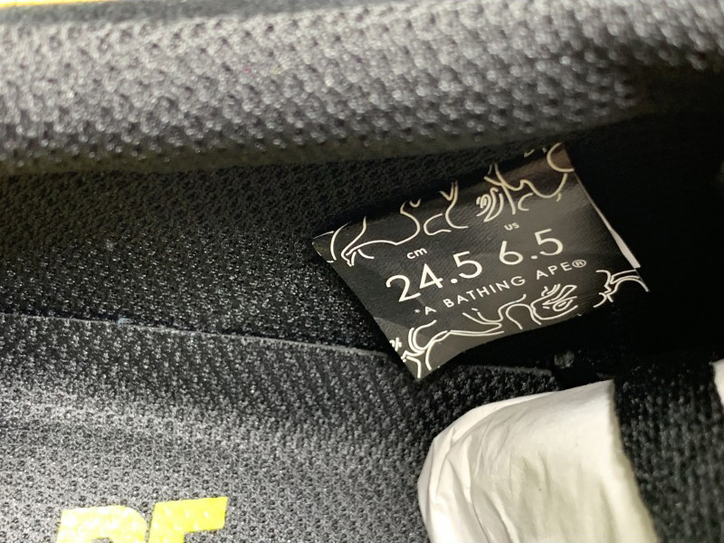 GT A Bathing Ape Bape Sk8 Sta Black Electric Yellow