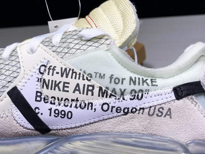 OFF-WHITE x Nike Air Max 90 Sail Muslin Virgil Abloh AA7293-100