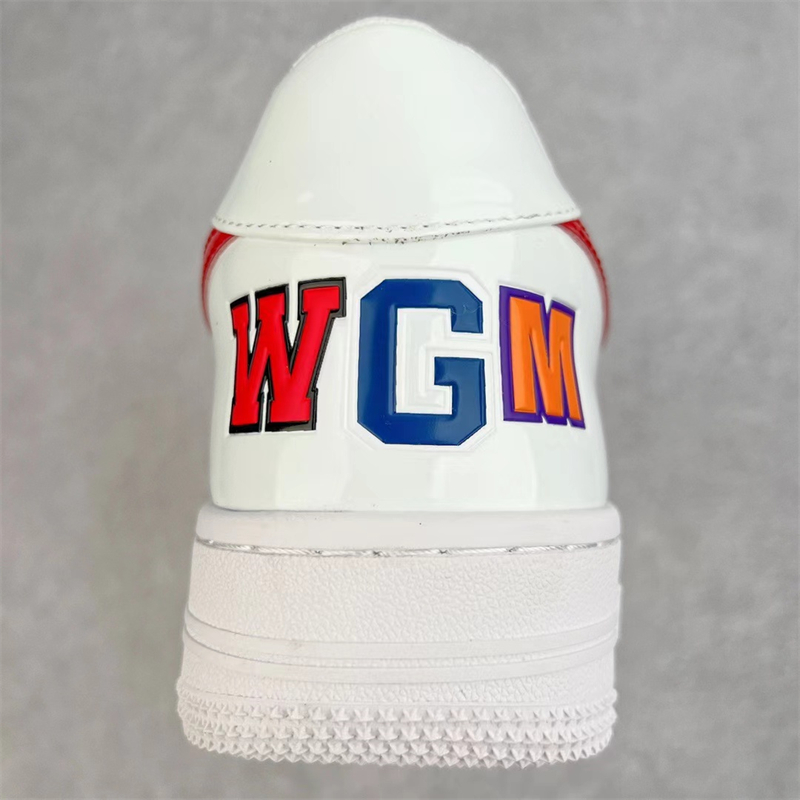 A Bathing Ape Bape Sta Low Shark White 1F70-191-004RED