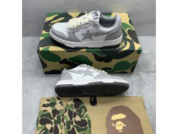 GT A Bathing Ape Bape Court Sta Light Grey Cream