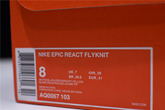 nike epic react flyknit Bright Crimson AQ0067 103